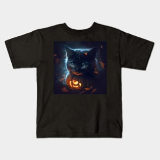 Get Spooked with Spooky Boop Cat Kids T-Shirt